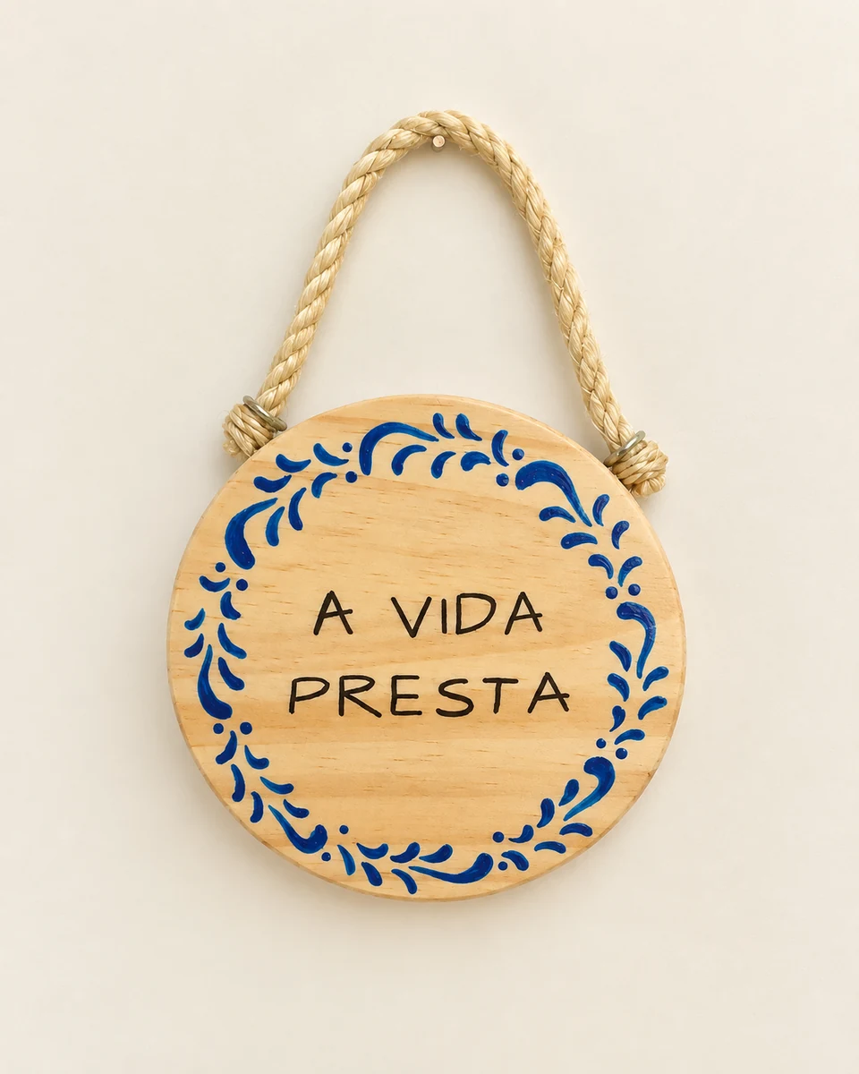 Quadro redondo A Vida Presta