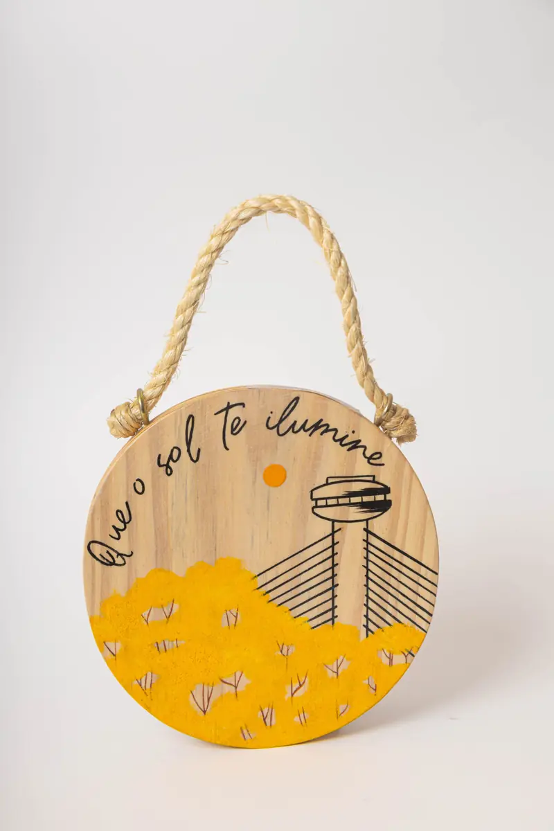 Quadro Que o sol te ilumine com a Ponte Estaiada e ipês amarelos